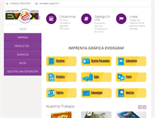 Tablet Screenshot of evoxgraf.com
